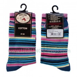 Bonnie Doon Socken Mardi Gras/Streifen cosmos