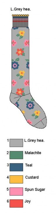 Bonnie Doon Kniestrümpfe BLOOMING light grey heath Bonnie Doon Kniestrümpfe BLOOMING light grey heath