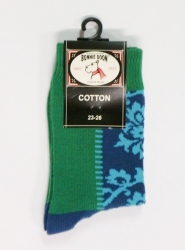 Bonnie Doon Socken "Ornamental Patch" blau