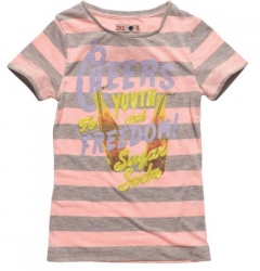 CKS T-Shirt PEACHY Streifen campari orange CKS T-Shirt PEACHY Streifen campari orange