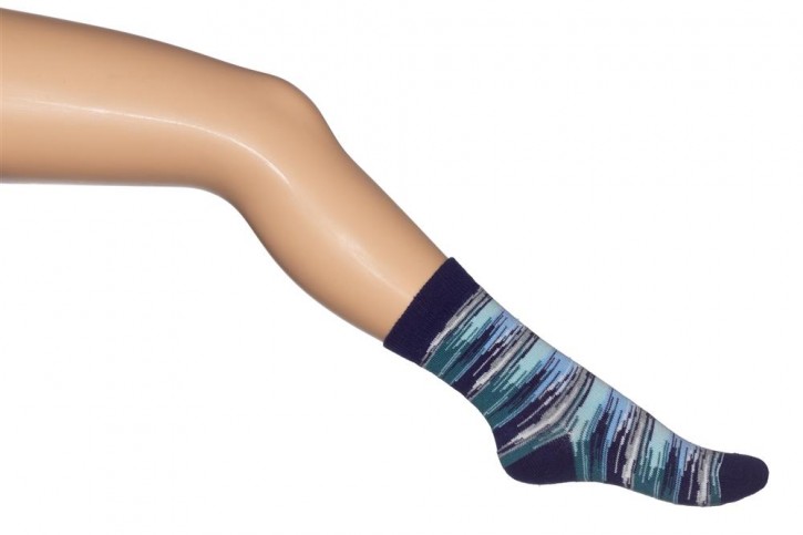 Bonnie Doon Socken Worn-Out Stripes light navy