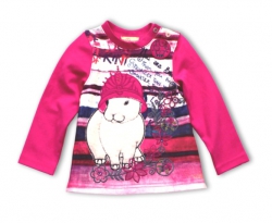 Pezzo D´oro Langarmshirt/Longsleeve Häschen pink Streifen Pezzo D´oro Langarmshirt/Longsleeve Häschen pink Streifen