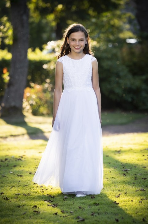 MONNY Kommunionkleid KANT TULE 21-20 weiß lang MONNY Kommunionkleid KANT TULE 21-20 weiß lang