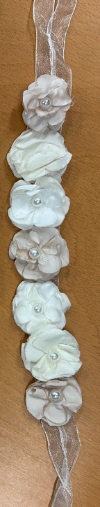 MONNY Blüten-Haarband kleine Blüten ecru-rose