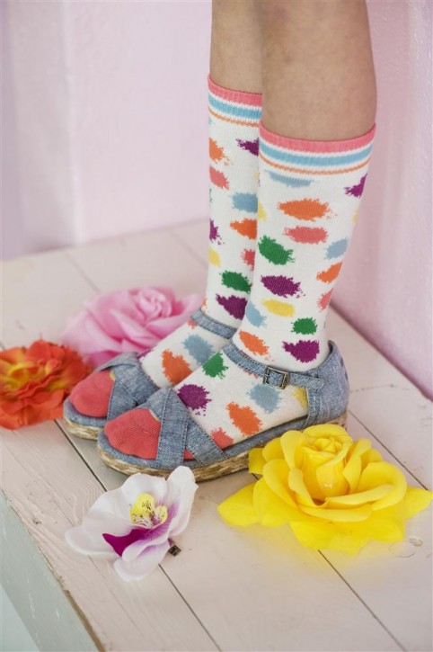 Bonnie Doon Kniestrümpfe PAINSTED DOTS offwhite Bonnie Doon Kniestrümpfe PAINSTED DOTS offwhite