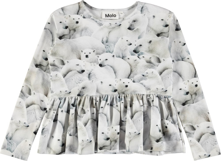 Molo Mädchen Langarm-Shirt RISA Polar Bear Jersey Molo Mädchen Langarm-Shirt RISA Polar Bear Jersey