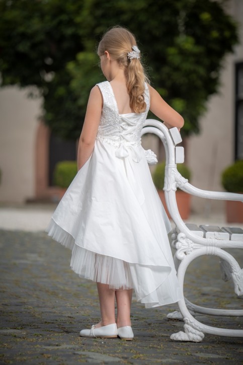 MONNY Kommunionkleid KANT TAFT Vukohila 21-31 ecru hinten länger MONNY Kommunionkleid KANT TAFT Vukohila 21-31 ecru hinten länger