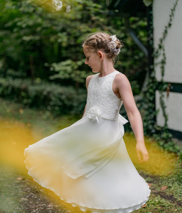 MONNY Kommunionkleid CREPE KRAALTJE 25-144 lang ecru