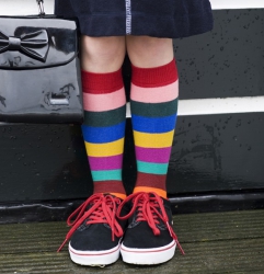 Bonnie Doon Kniestrümpfe "Pippi" Streifen red hot Bonnie Doon Kniestrümpfe "Pippi" Streifen red hot