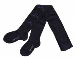 Bonnie Doon Satin Schleifchen Strumpfhose navy Bonnie Doon Satin Schleifchen Strumpfhose navy