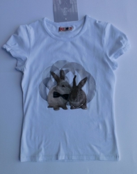 CKS T-Shirt Hasen-Print Goomba weiss