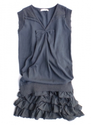 CKS Strick-Volant-Tunika 2-tlg Galaxy graphite