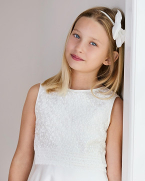 LILLY Kommunionkleid festives Kleid lang creme