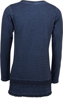 Blue Effect Langarm-Shirt/Longsleeve mit Bordüre stahlblau oil 110/116