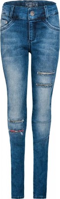 Blue Effect Mädchen Ultrastretch Jeans medium blue destroyed side stripes SLIM 176 - 16y