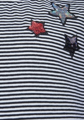 Blue Effect Mädchen 3/4-Arm-Shirt Pailletten Sterne Streifen schwarz/weiß