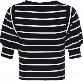 Blue Effect Mädchen 3/4-Arm-Shirt/Longsleeve Streifen schwarz weiß 140