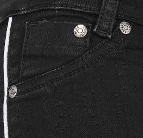 Blue Effect Mädchen Jeans ultrastretch seitlicher Streifen black denim NORMAL