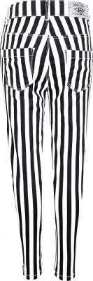 Blue Effect Mädchen High-Waist Hose cropped Streifen schwarz weiß NORMAL 134