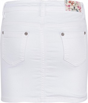 Blue Effect Mädchen Jeans Rock Knopfleiste vorne schneeweiß