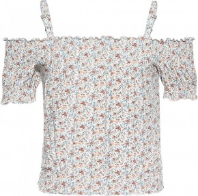 Blue Effect Mädchen Carmen T-Shirt Blumen orange 128