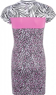 Blue Effect Mädchen Kurzarm Jersey-Kleid COOL Leo weiß