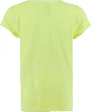 Blue Effect Mädchen T-Shirt Pailletten-STERN neongelb