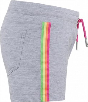 Blue Effect Mädchen Sweat Short seitlicher Streifen hellgrau melange NORMAL
