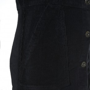 Blue Effect Mädchen Cord Latzkleid mit Knopfleiste schwarz