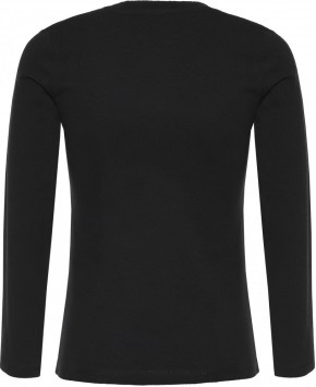 Blue Effect Mädchen Langarm-Shirt/Longsleeve Flausch-Leo-Herz schwarz 128