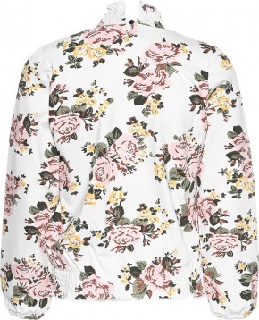 Blue Effect Mädchen Langarm-Carmen-Shirt mit Stehkragen Blumen 152