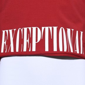 Blue Effect Mädchen Boxy-Kapuzen-Sweat-Shirt / Hoodie + Top EXCEPTIONAL granatrot