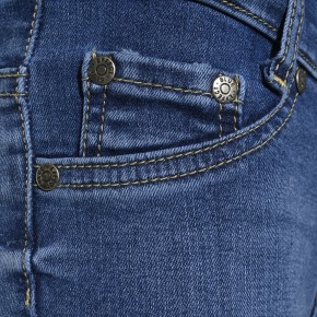 Blue Effect Mädchen cropped High-Waist Jeans ultrastretch Knee Cut medium blue SLIM