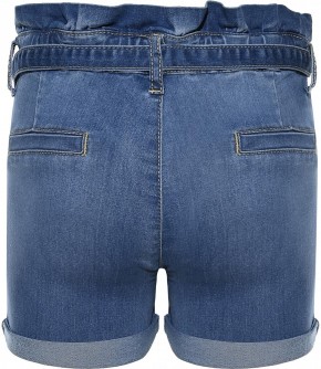 Blue Effect Mädchen Paperbag High-Waist Jeans Short medium blue NORMAL