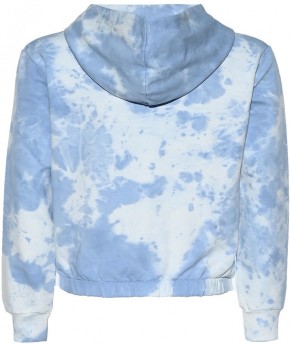 Blue Effect Mädchen Boxy Kapuzen-Sweat-Shirt / Hoodie GRATEFUL blau batik 176