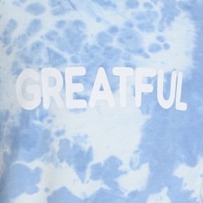 Blue Effect Mädchen Boxy Kapuzen-Sweat-Shirt / Hoodie GRATEFUL blau batik 176