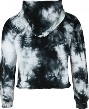 Blue Effect Mädchen Boxy Kapuzen-Sweat-Shirt / Hoodie schwarz batik