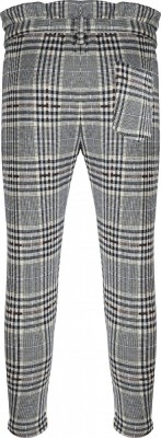 Blue Effect Mädchen Paperbag High-Waist Hose Karo grau braun NORMAL 140