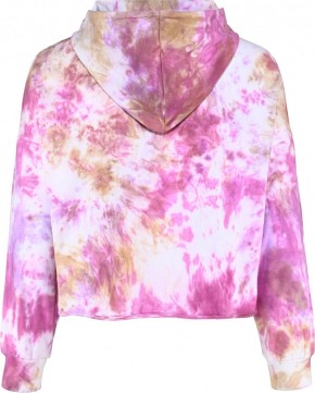 Blue Effect Mädchen Boxy Kapuzen-Sweat-Shirt / Hoodie HAPPYDAY Batik pink beige