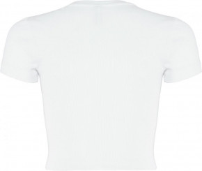 Blue Effect Mädchen geripptes Crop T-Shirt schneeweiß