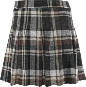 Blue Effect Mädchen Sweat-Rock Falten-Rock karo braun