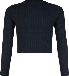 Blue Effect Mädchen geripptes Boxy Langarm-Shirt schwarz