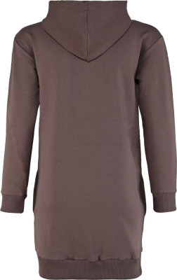 Blue Effect Mädchen Langarm-Kleid Kapuzen-Sweat-Kleid GOOD VIBES schoko