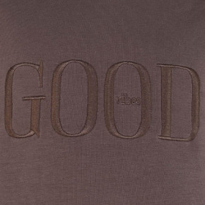 Blue Effect Mädchen Langarm-Kleid Kapuzen-Sweat-Kleid GOOD VIBES schoko