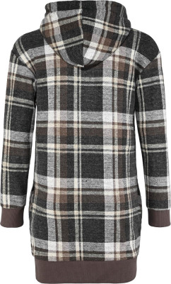 Blue Effect Mädchen Langarm-Kleid Kapuzen-Sweat-Kleid GOOD VIBES karo braun