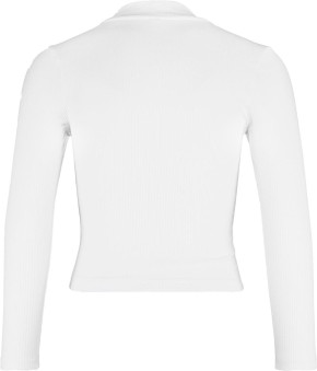 Blue Effect Mädchen geripptes Boxy Langarm-Shirt weiß