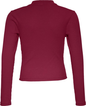 Blue Effect Mädchen geripptes Boxy Langarm-Shirt kirschrot