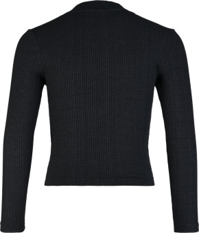 Blue Effect Mädchen geripptes Boxy Langarm-Shirt schwarz