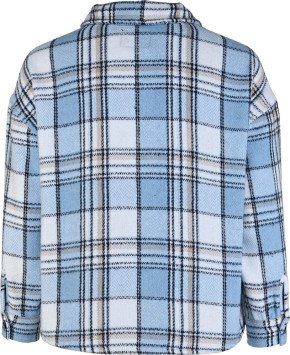 Blue Effect Mädchen Overshirt Jacke karo hellblau