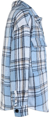 Blue Effect Mädchen Overshirt Jacke karo hellblau
